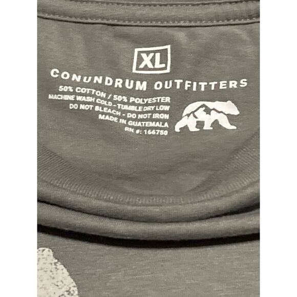 CONUNDRUM (Right To Bear) Mens L T-Shirt Gray Short Sleeve Outdoor Gorpcore - Picture 4 of 6
